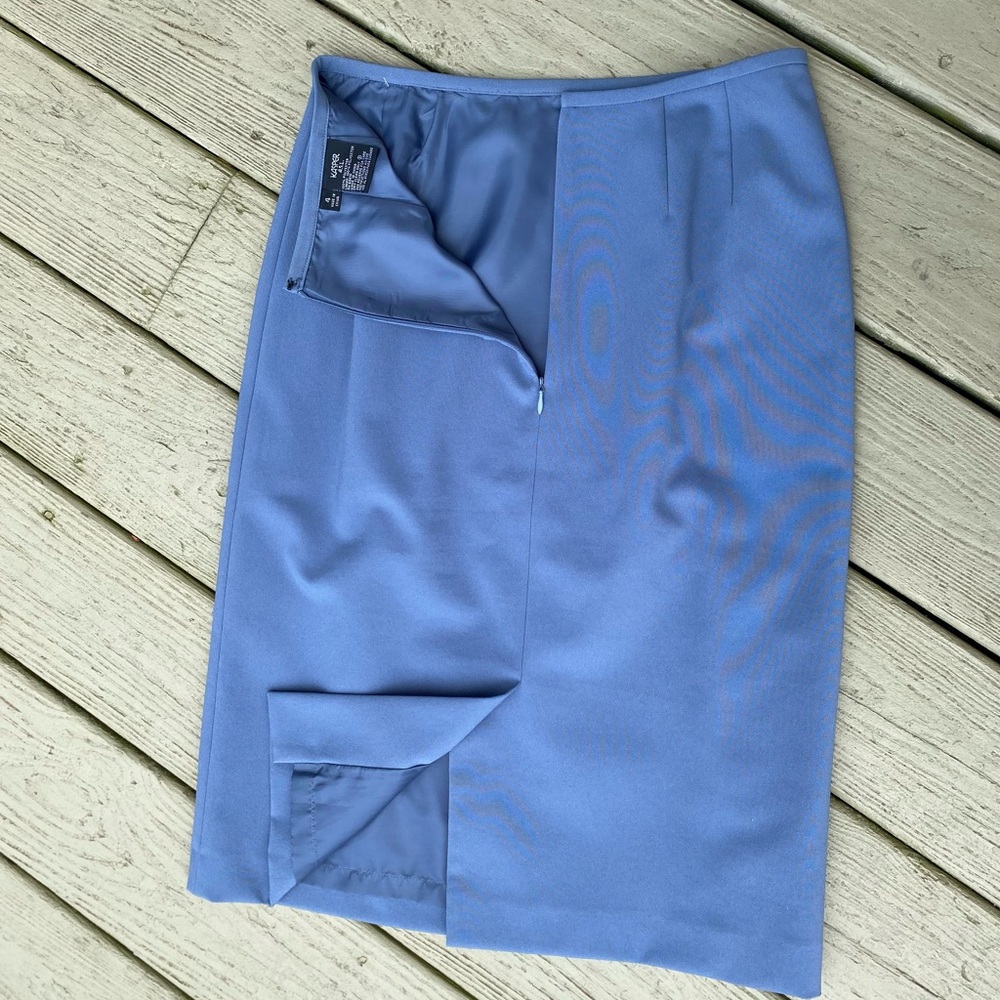 NWOT KASPER Slate Blue Pencil Fully Lined Midi Skirt, Size: 4 - Picture 5 of 8